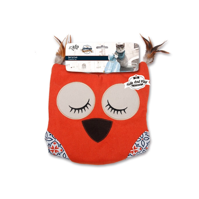 AFP VINTAGE OWL CAT SACK - ORANGE